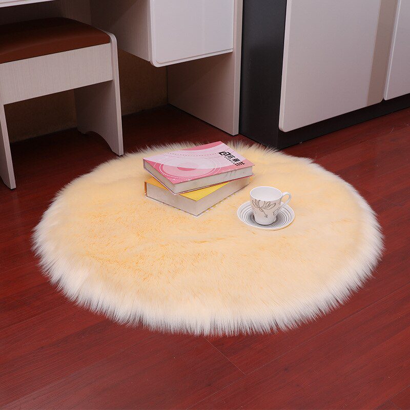 Luxury Soft Small Artificial Sheepskin Rug Chair Cover Bedroom Mat Artificial Wool Warm Hairy Carpet Seat Covers Washable Gift