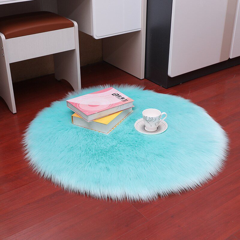 Luxury Soft Small Artificial Sheepskin Rug Chair Cover Bedroom Mat Artificial Wool Warm Hairy Carpet Seat Covers Washable Gift