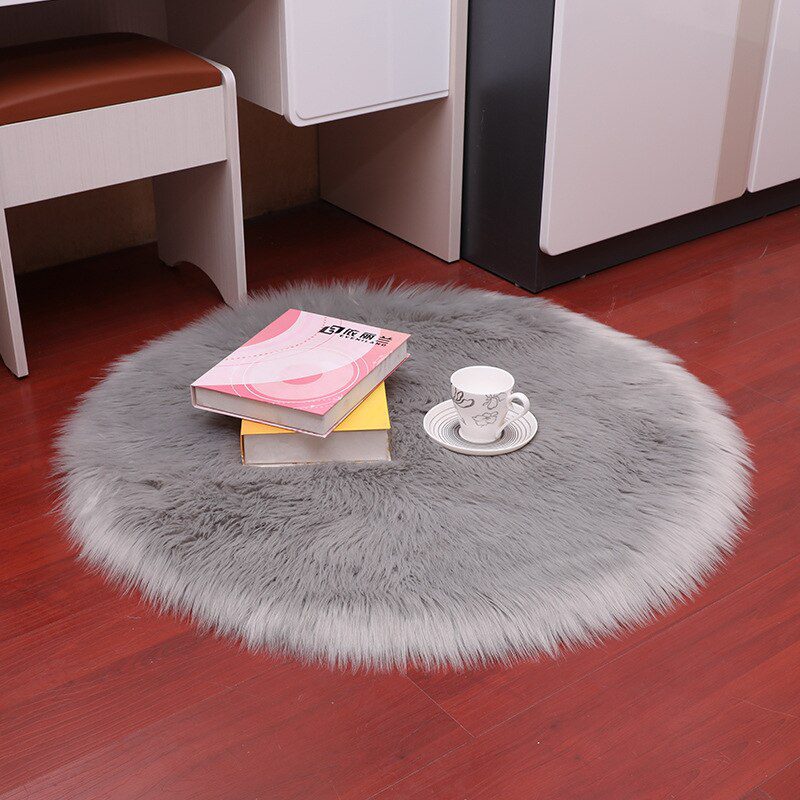 Luxury Soft Small Artificial Sheepskin Rug Chair Cover Bedroom Mat Artificial Wool Warm Hairy Carpet Seat Covers Washable Gift
