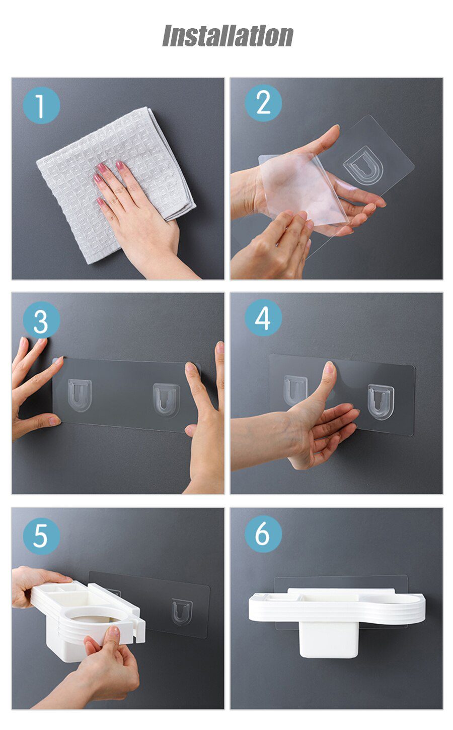 Hands Free Hair Dryer Holder Storage Box Curling Iron Shelf For Bathroom Organizer Storage Rack Bathroom Accessories Set Home