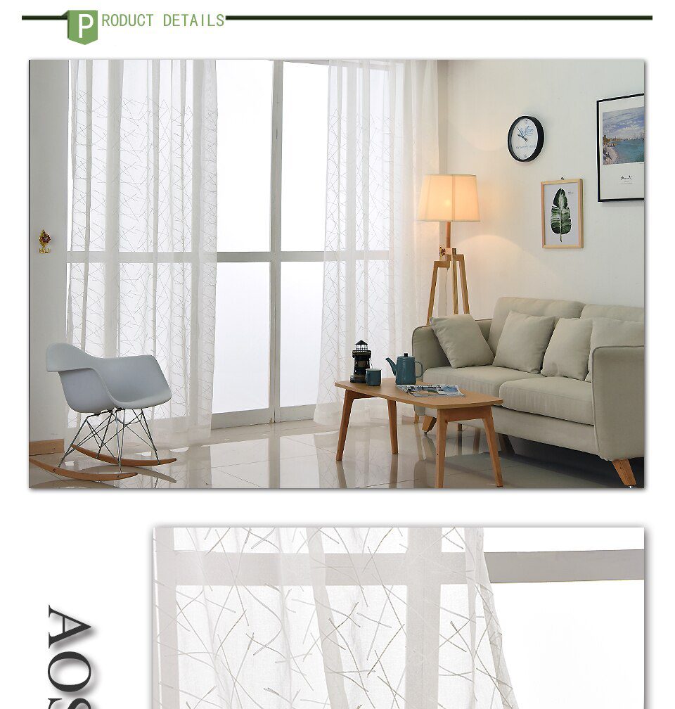 New Geometry White Embroidery Tulle Curtains for the Living Room modern Sheer Curtain for Bedroom Window Blind Voile Custom Size New Geometry White Embroidery Tulle Curtains for the Living Room modern Sheer Curtain for Bedroom Window Blind Voile Custom Size