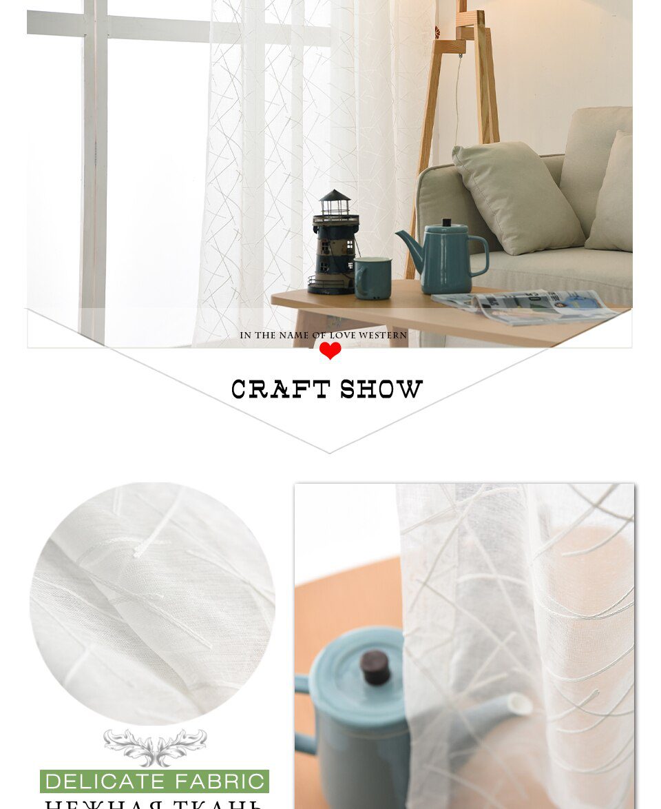 New Geometry White Embroidery Tulle Curtains for the Living Room modern Sheer Curtain for Bedroom Window Blind Voile Custom Size New Geometry White Embroidery Tulle Curtains for the Living Room modern Sheer Curtain for Bedroom Window Blind Voile Custom Size