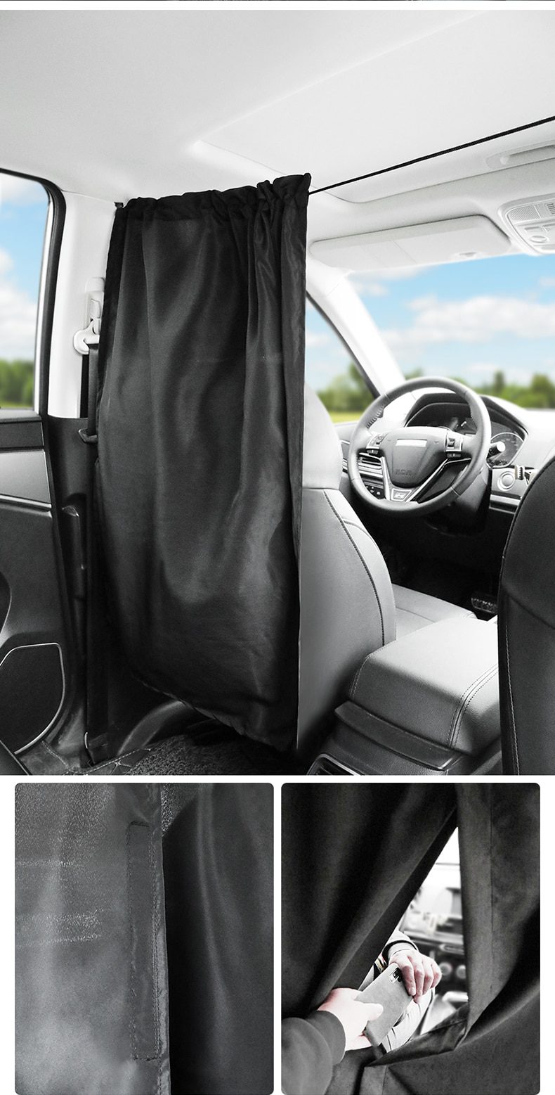 Car Isolation Curtain Sealed Taxi Cab Partition Protection And Commercial vehicle air-conditioning sunshade and privacy curtain