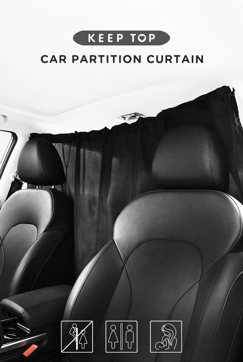 Car Isolation Curtain Sealed Taxi Cab Partition Protection And Commercial vehicle air-conditioning sunshade and privacy curtain