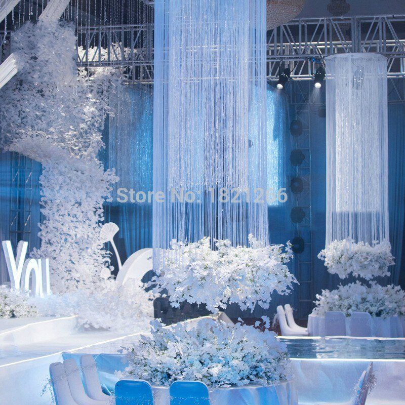 300x260cm Solid color Curtains Stripe White Blank Gray Classic Line Curtain Window Blind Valance Room Divider Door Decorative