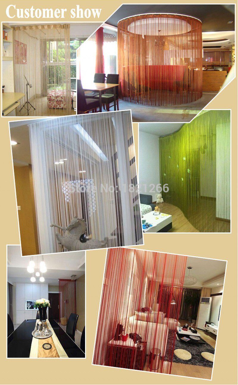 300x260cm Solid color Curtains Stripe White Blank Gray Classic Line Curtain Window Blind Valance Room Divider Door Decorative