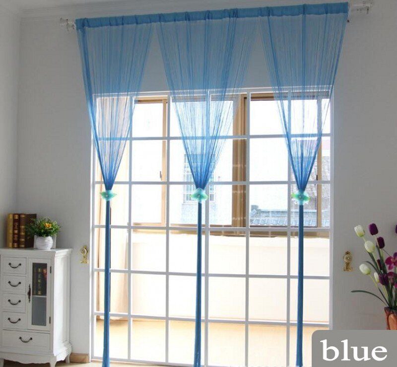 300x260cm Solid color Curtains Stripe White Blank Gray Classic Line Curtain Window Blind Valance Room Divider Door Decorative