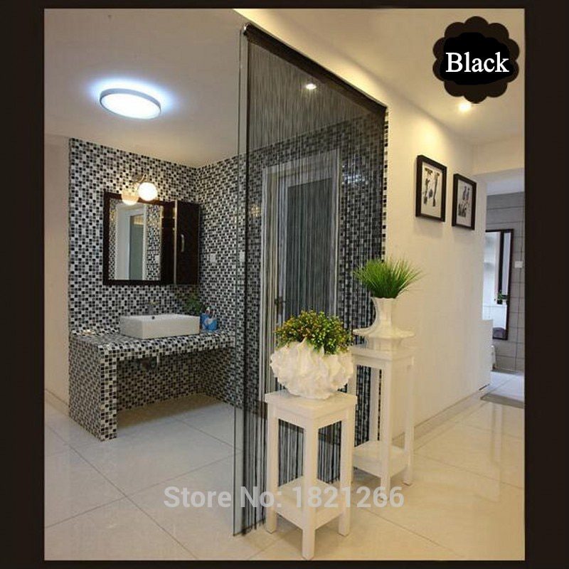 300x260cm Solid color Curtains Stripe White Blank Gray Classic Line Curtain Window Blind Valance Room Divider Door Decorative