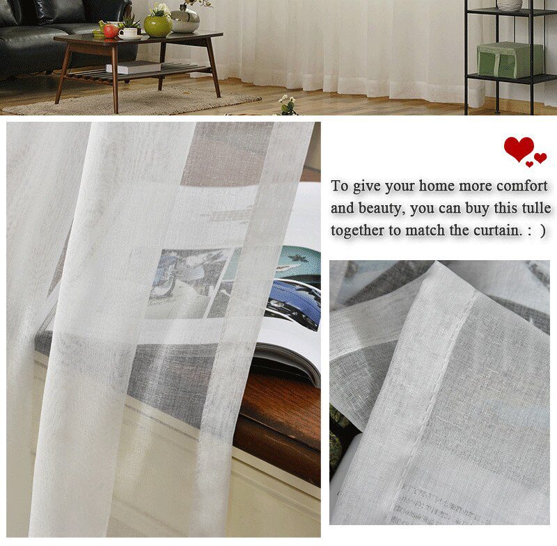 Linen 100% Blackout Curtains For Kitchen Bedroom Window Treatment Solid Water Proof Curtains for Living Room Custom Made