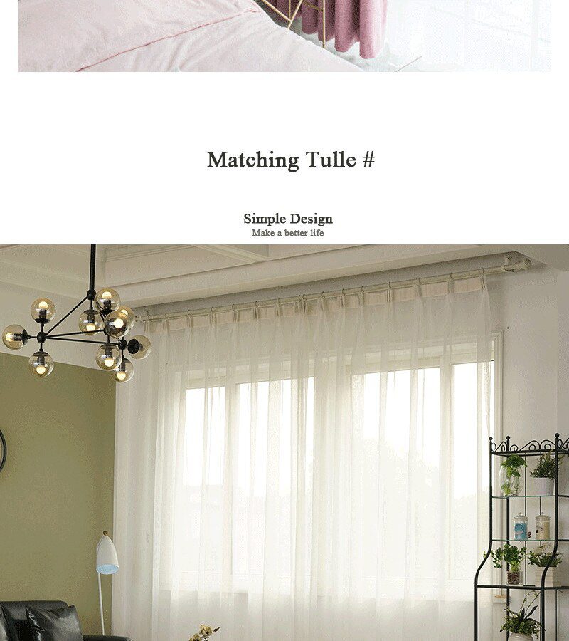 Linen 100% Blackout Curtains For Kitchen Bedroom Window Treatment Solid Water Proof Curtains for Living Room Custom Made