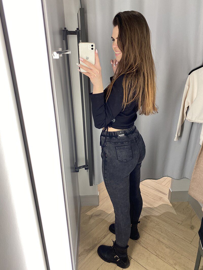 BIVIGAOS Women Jeans Pencil Pants Sand Washed Stretch Jeans Leggings Korean Pocket Red Line Leggings Magic Black Gray Jeggings