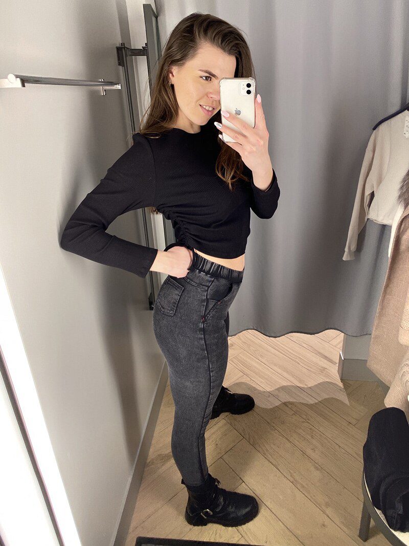 BIVIGAOS Women Jeans Pencil Pants Sand Washed Stretch Jeans Leggings Korean Pocket Red Line Leggings Magic Black Gray Jeggings