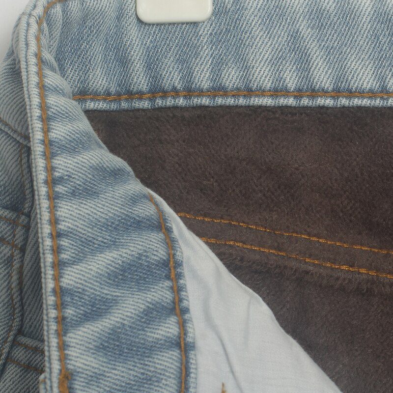 Wixra Stylish Denim Pants Female High Waist Jeans With Fur BF Casual Button Trousers Womens Streetwear Autumn Winter