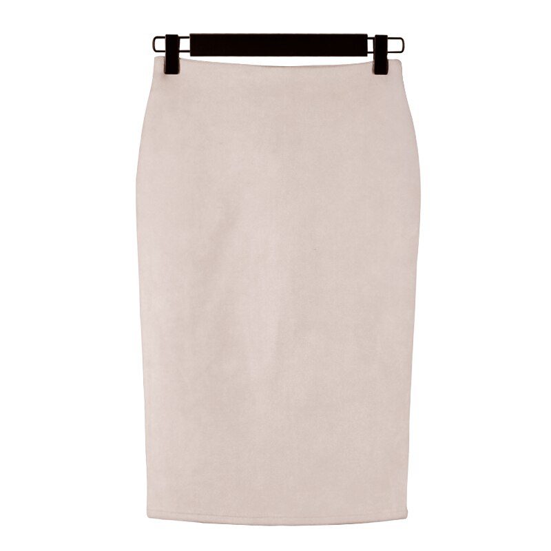 Sexy Multi Color Suede Midi Pencil Skirt Women 2018 Fashion Elastic High Waist Office Lady Bodycon Skirts Saias Sexy Multi Color Suede Midi Pencil Skirt Women 2018 Fashion Elastic High Waist Office Lady Bodycon Skirts Saias