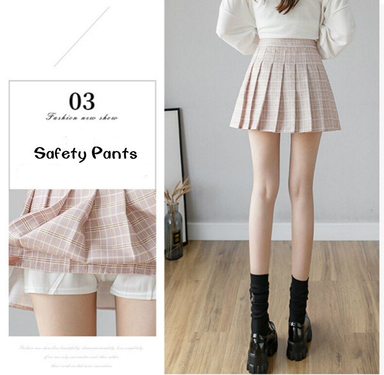 Jk Skirt Plaid Summer Women Skirt 2020 High Waist Stitching Student Pleated Skirts Women Cute Sweet Girls Dance Mini Skirt