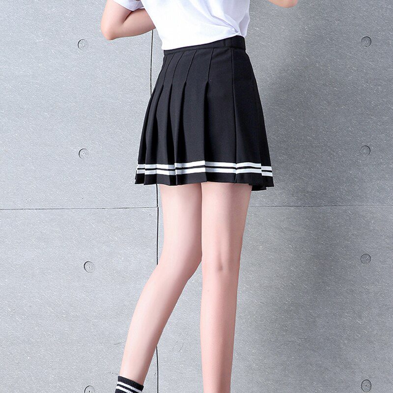 Jk Skirt Plaid Summer Women Skirt 2020 High Waist Stitching Student Pleated Skirts Women Cute Sweet Girls Dance Mini Skirt