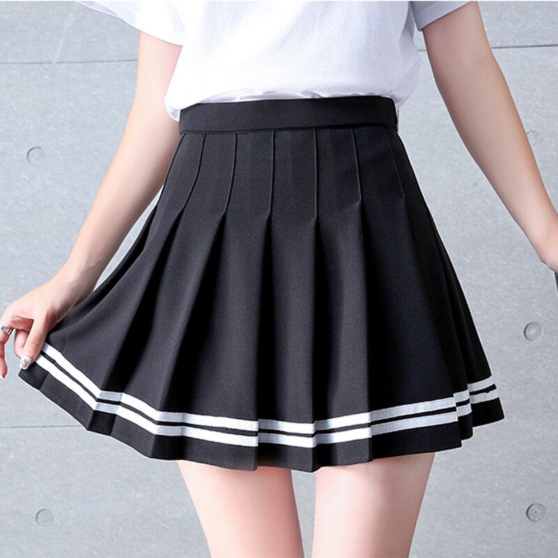 Jk Skirt Plaid Summer Women Skirt 2020 High Waist Stitching Student Pleated Skirts Women Cute Sweet Girls Dance Mini Skirt