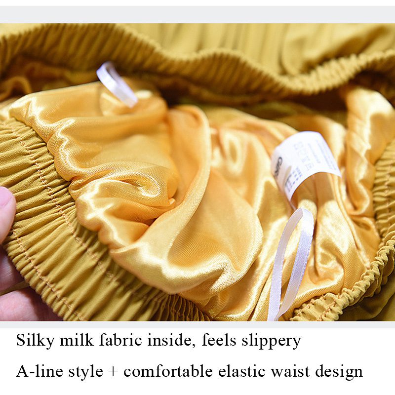 Womens Vintage Pleated Midi Long Skirt Female Korean Casual High Waist Chiffon Skirts Jupe Faldas 18 Colors 2019 Autumn SK397