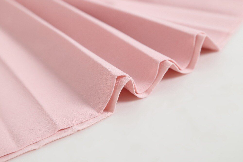 Spring and Autumn New Fashion Women's High Waist Pleated Solid Color Half Length Elastic Skirt Promotions Lady Black Pink