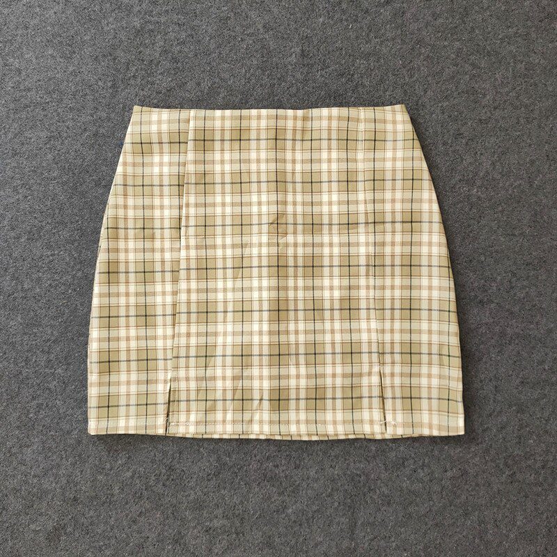 Summer Harajuku Plaid Pencil Skirts Womens High Waist Mini Skirts Lining With Shorts 2020 korean Streetwear Vintage Sexy Skirt Summer Harajuku Plaid Pencil Skirts Womens High Waist Mini Skirts Lining With Shorts 2020 korean Streetwear Vintage Sexy Skirt