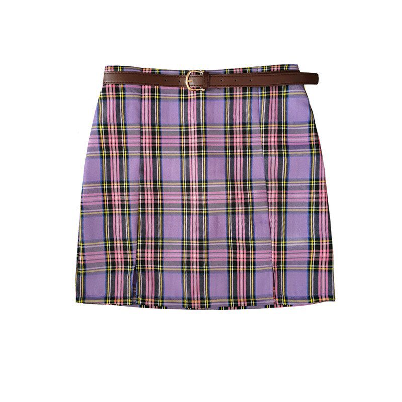 Summer Harajuku Plaid Pencil Skirts Womens High Waist Mini Skirts Lining With Shorts 2020 korean Streetwear Vintage Sexy Skirt Summer Harajuku Plaid Pencil Skirts Womens High Waist Mini Skirts Lining With Shorts 2020 korean Streetwear Vintage Sexy Skirt