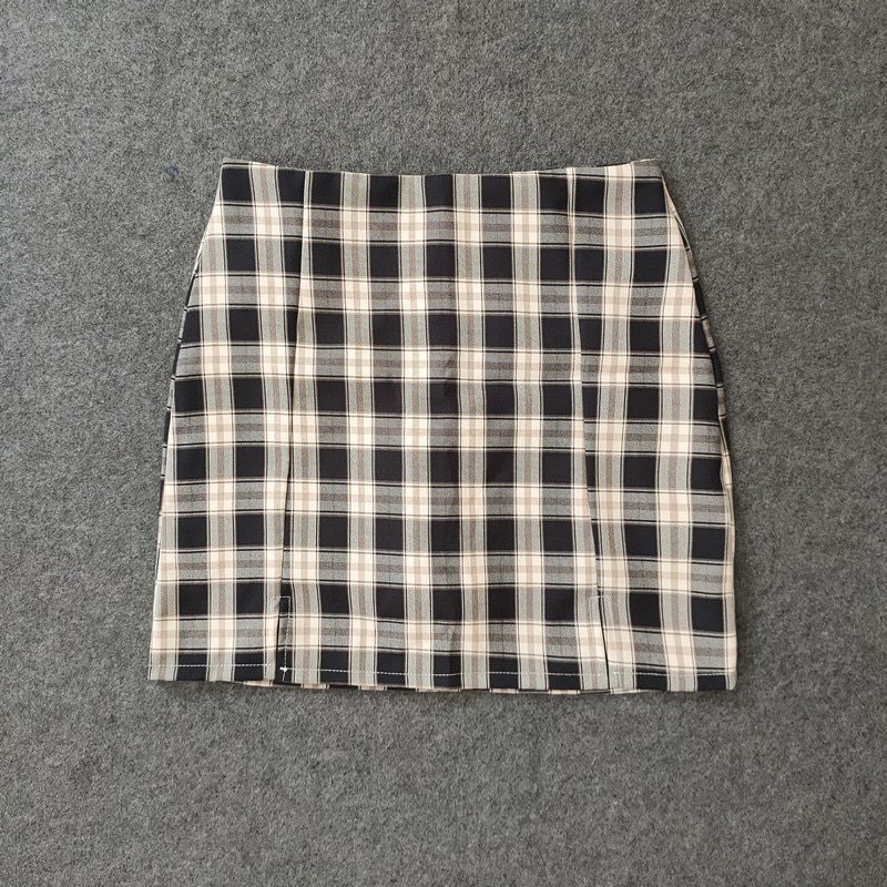 Summer Harajuku Plaid Pencil Skirts Womens High Waist Mini Skirts Lining With Shorts 2020 korean Streetwear Vintage Sexy Skirt Summer Harajuku Plaid Pencil Skirts Womens High Waist Mini Skirts Lining With Shorts 2020 korean Streetwear Vintage Sexy Skirt