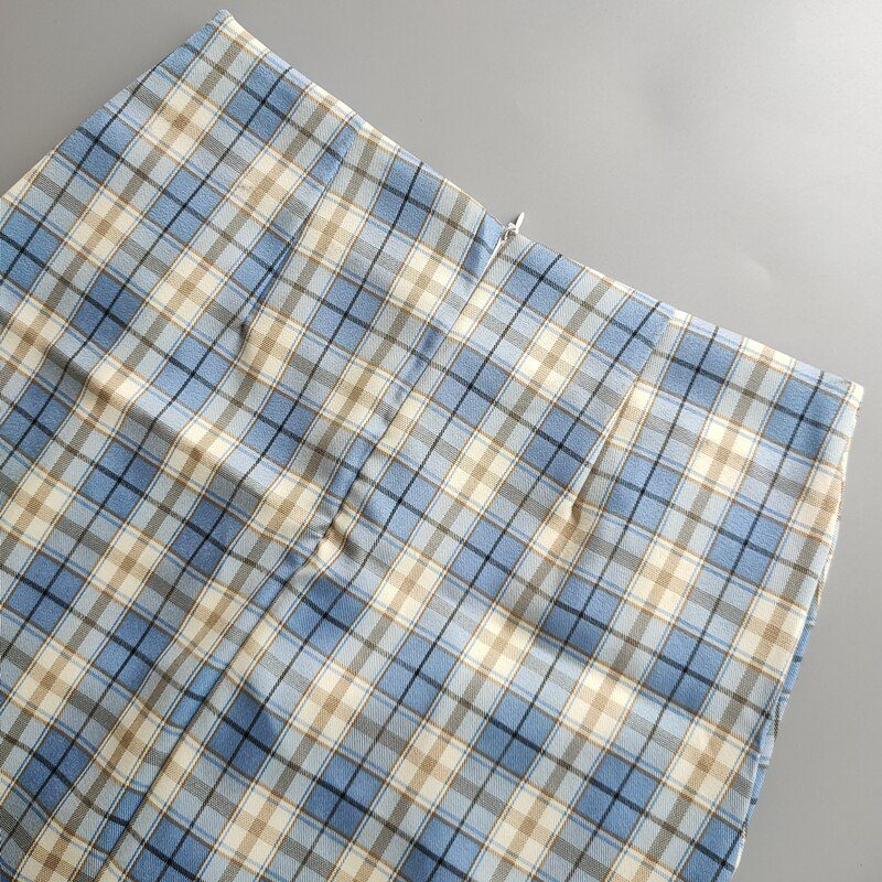 Summer Harajuku Plaid Pencil Skirts Womens High Waist Mini Skirts Lining With Shorts 2020 korean Streetwear Vintage Sexy Skirt Summer Harajuku Plaid Pencil Skirts Womens High Waist Mini Skirts Lining With Shorts 2020 korean Streetwear Vintage Sexy Skirt
