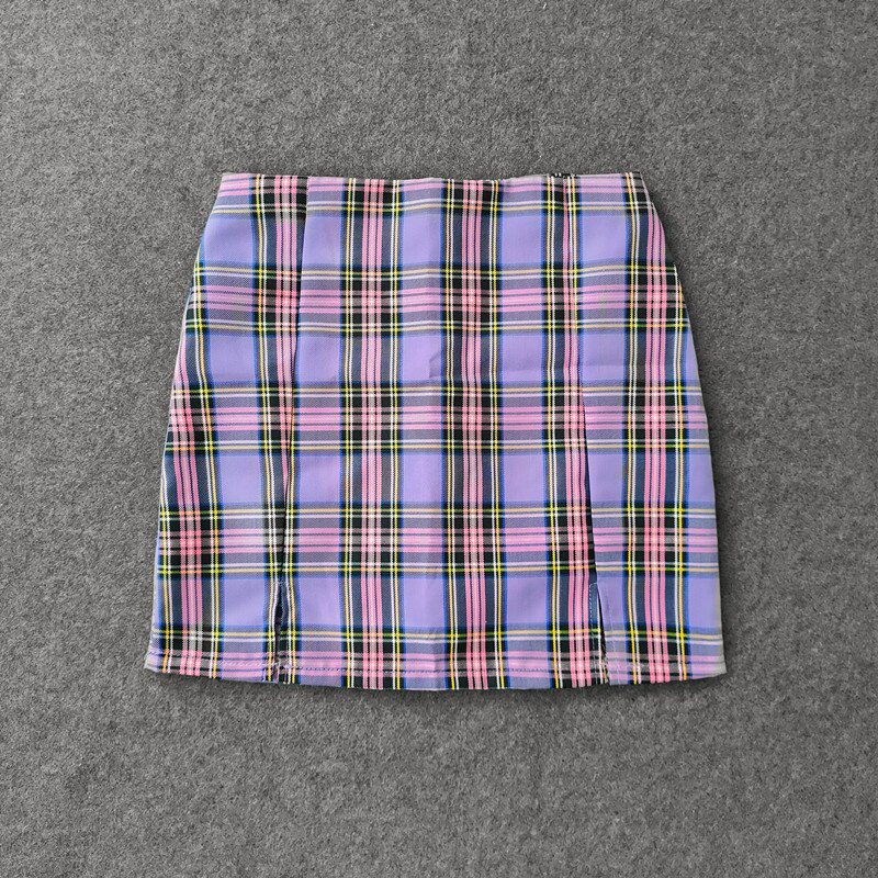 Summer Harajuku Plaid Pencil Skirts Womens High Waist Mini Skirts Lining With Shorts 2020 korean Streetwear Vintage Sexy Skirt Summer Harajuku Plaid Pencil Skirts Womens High Waist Mini Skirts Lining With Shorts 2020 korean Streetwear Vintage Sexy Skirt