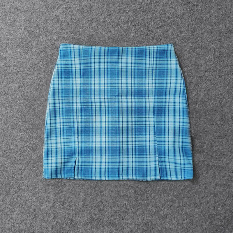 Summer Harajuku Plaid Pencil Skirts Womens High Waist Mini Skirts Lining With Shorts 2020 korean Streetwear Vintage Sexy Skirt Summer Harajuku Plaid Pencil Skirts Womens High Waist Mini Skirts Lining With Shorts 2020 korean Streetwear Vintage Sexy Skirt