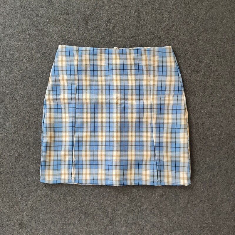 Summer Harajuku Plaid Pencil Skirts Womens High Waist Mini Skirts Lining With Shorts 2020 korean Streetwear Vintage Sexy Skirt Summer Harajuku Plaid Pencil Skirts Womens High Waist Mini Skirts Lining With Shorts 2020 korean Streetwear Vintage Sexy Skirt
