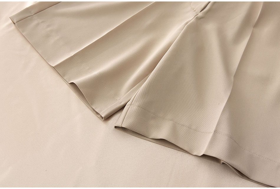 Women's Summer Shorts 2021 Long with High Waist Female Loose White Classic Knee-Length Office Wide Women's Shorts Black Candy