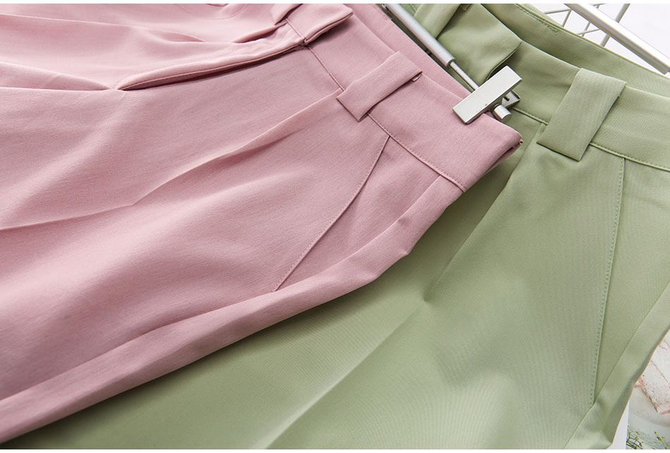 Women's Summer Shorts 2021 Long with High Waist Female Loose White Classic Knee-Length Office Wide Women's Shorts Black Candy