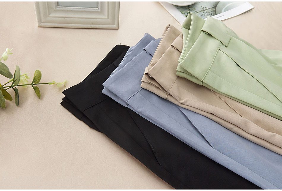 Women's Summer Shorts 2021 Long with High Waist Female Loose White Classic Knee-Length Office Wide Women's Shorts Black Candy