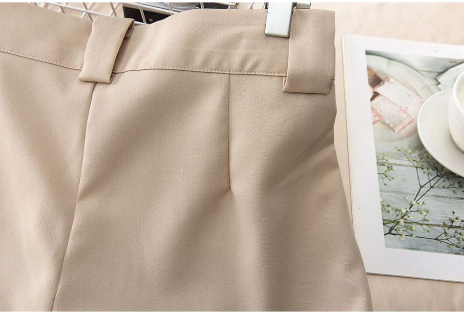 Women's Summer Shorts 2021 Long with High Waist Female Loose White Classic Knee-Length Office Wide Women's Shorts Black Candy