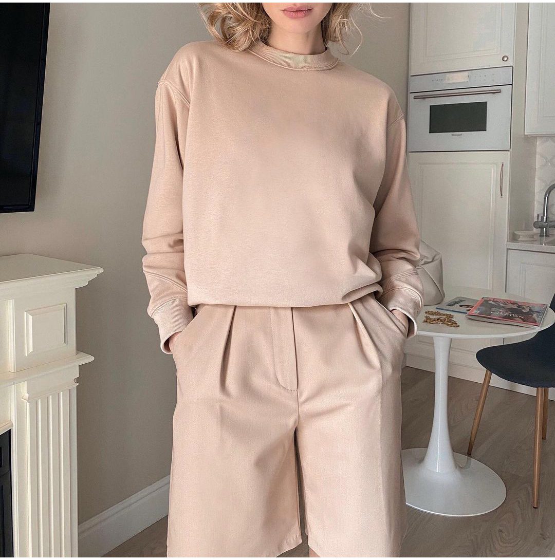 Women's Summer Shorts 2021 Long with High Waist Female Loose White Classic Knee-Length Office Wide Women's Shorts Black Candy