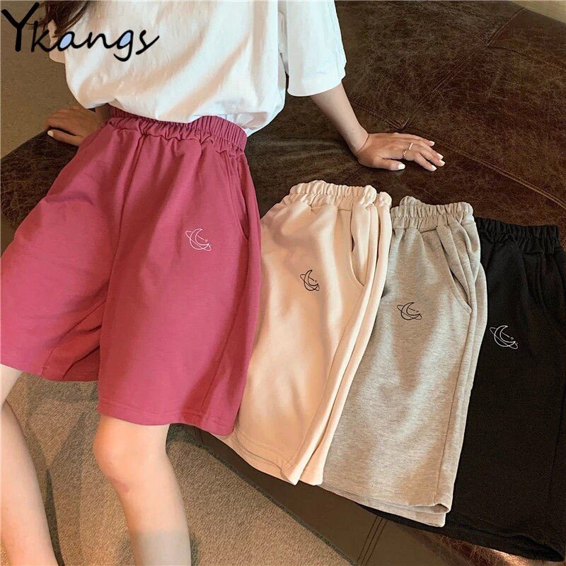 Korean Style Aliens Harajuku Casual Loose Straight Jogger Bike Shorts Female High Waist Summer Sports Running Vintage Hotpants Korean Style Aliens Harajuku Casual Loose Straight Jogger Bike Shorts Female High Waist Summer Sports Running Vintage Hotpants
