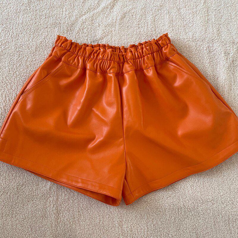 shintimes Elastic High Waist Wide Leg Biker Shorts Autumn PU Leather Shorts Women Plus Size Femme Casual Ladies Shorts Black shintimes Elastic High Waist Wide Leg Biker Shorts Autumn PU Leather Shorts Women Plus Size Femme Casual Ladies Shorts Black