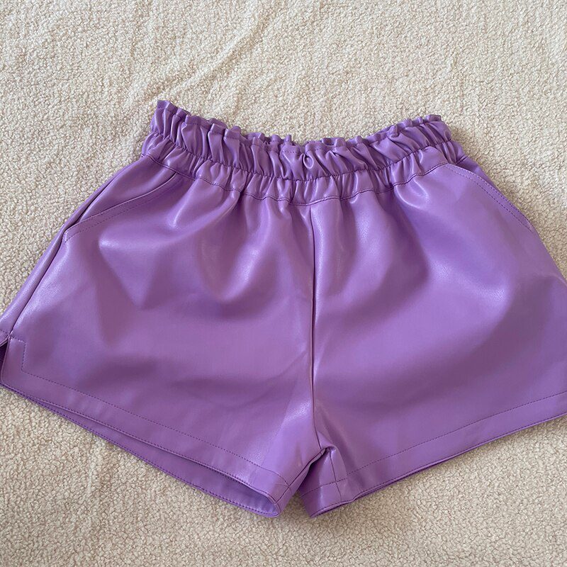 shintimes Elastic High Waist Wide Leg Biker Shorts Autumn PU Leather Shorts Women Plus Size Femme Casual Ladies Shorts Black shintimes Elastic High Waist Wide Leg Biker Shorts Autumn PU Leather Shorts Women Plus Size Femme Casual Ladies Shorts Black