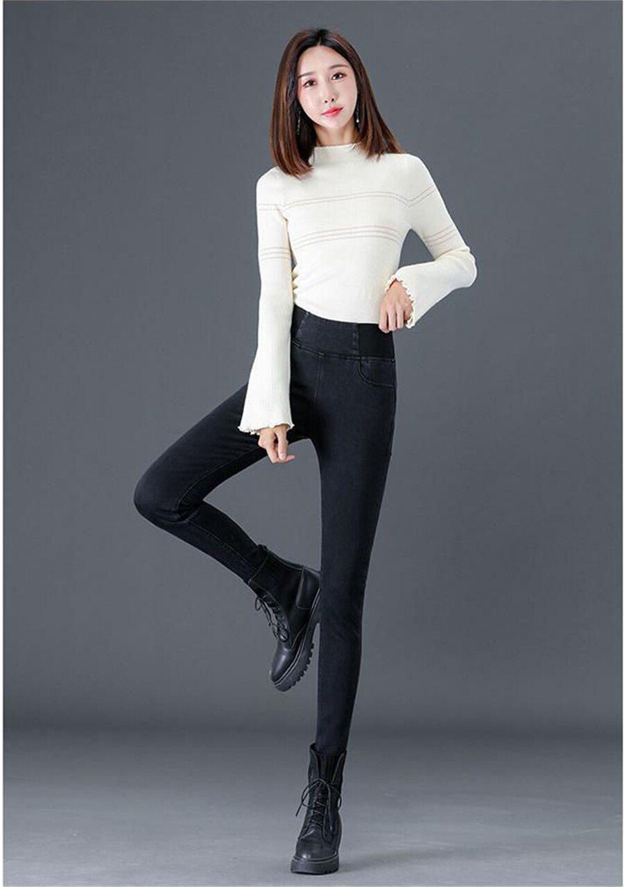 Pants Plus Size 26-34 Slim Jeans For Women Skinny High Waist Jeans Woman Blue Denim Pencil Pants Stretch Waist Women Basic Jeans Pants Plus Size 26-34 Slim Jeans For Women Skinny High Waist Jeans Woman Blue Denim Pencil Pants Stretch Waist Women Basic Jeans