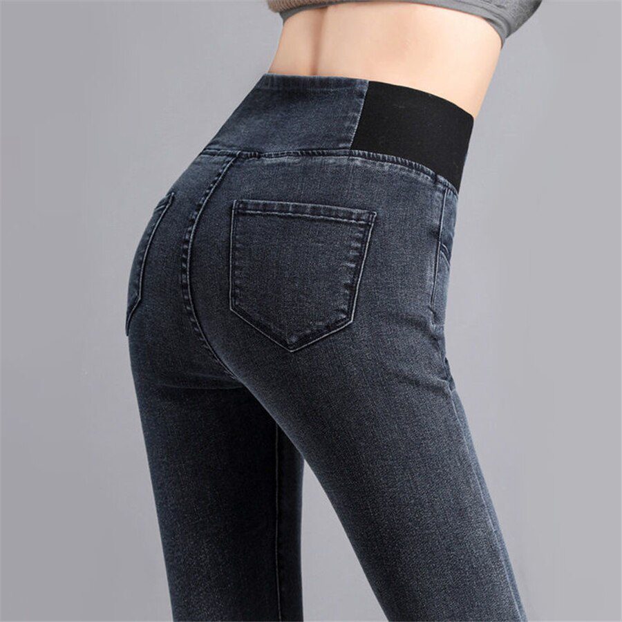 Pants Plus Size 26-34 Slim Jeans For Women Skinny High Waist Jeans Woman Blue Denim Pencil Pants Stretch Waist Women Basic Jeans Pants Plus Size 26-34 Slim Jeans For Women Skinny High Waist Jeans Woman Blue Denim Pencil Pants Stretch Waist Women Basic Jeans