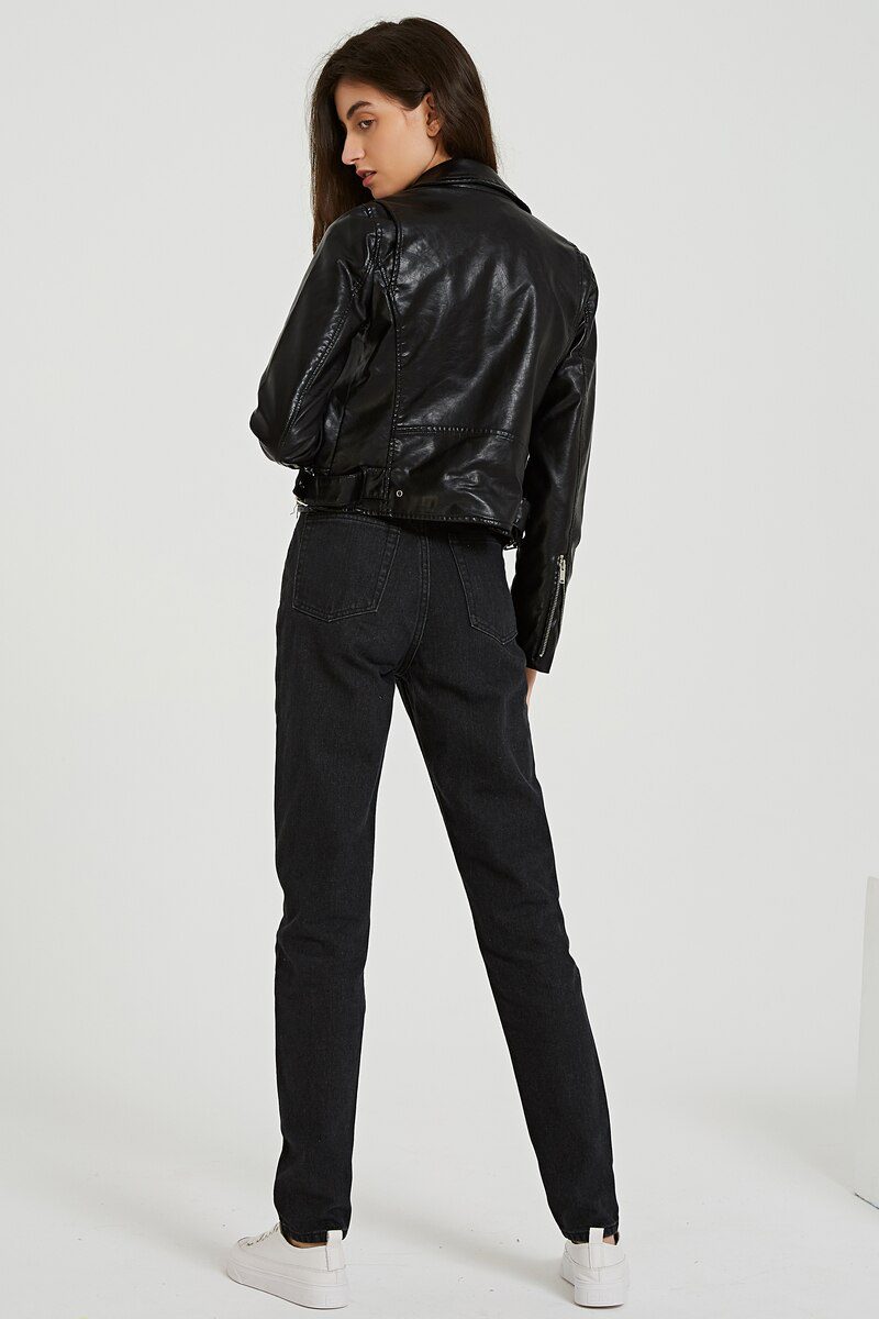 Wixra Basic Jeans Soft Pants Harem Female Straight All Match High Waist Femme Long Denim Pants For Women Plus Size