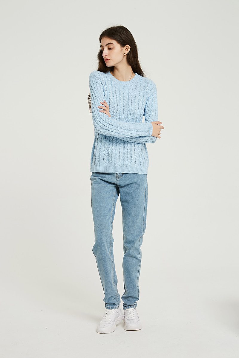 Wixra Basic Jeans Soft Pants Harem Female Straight All Match High Waist Femme Long Denim Pants For Women Plus Size