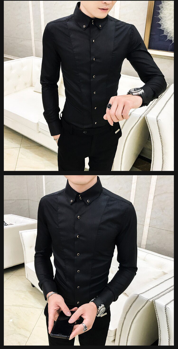 British Style Shirts for Men Fashion Men Clothing 2021 Summer Half Sleeve Men Casual Shirts Slim Fit camisas para hombre 3XL-M