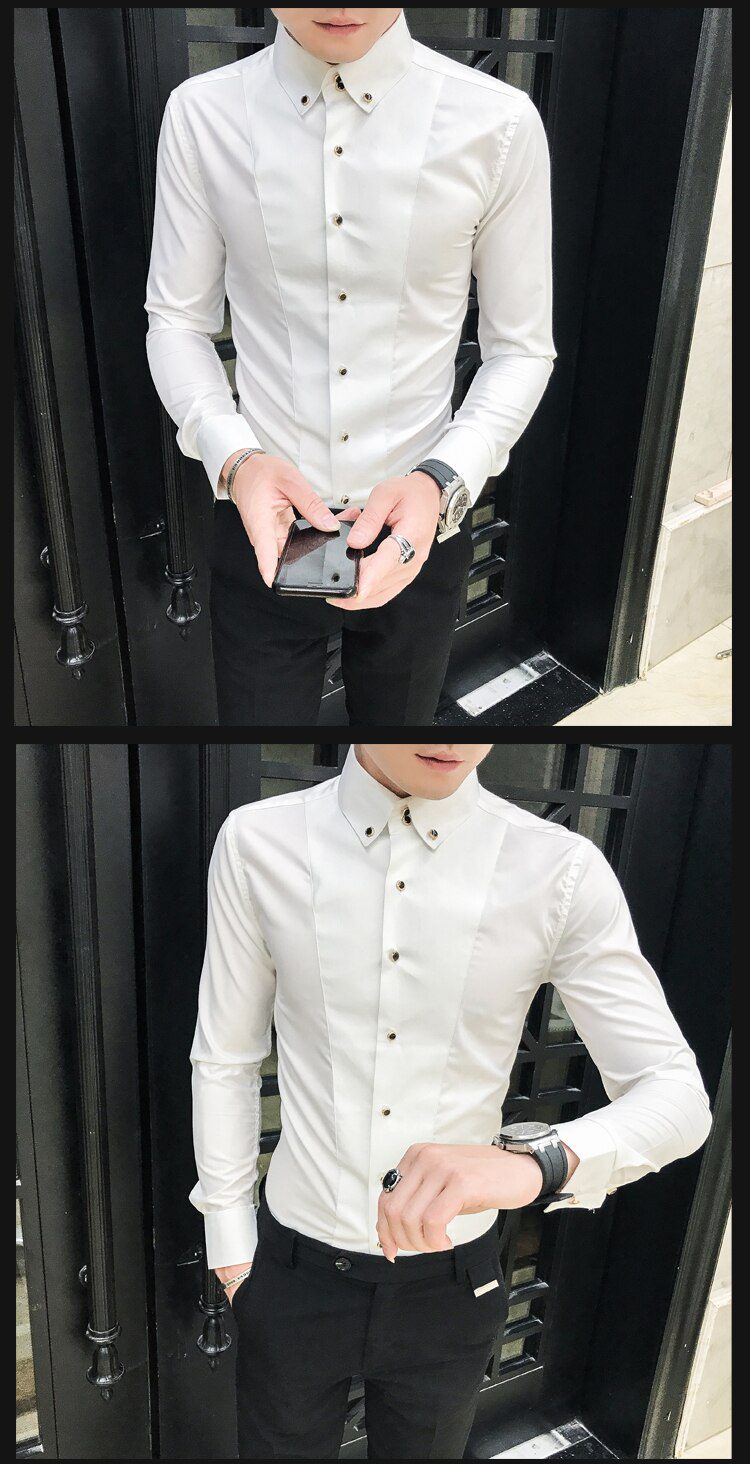 British Style Shirts for Men Fashion Men Clothing 2021 Summer Half Sleeve Men Casual Shirts Slim Fit camisas para hombre 3XL-M