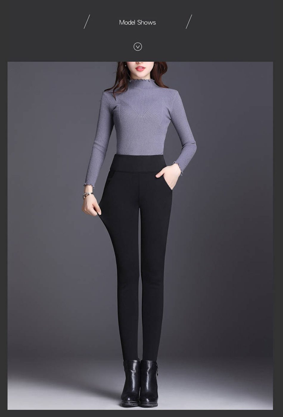 GareMay Women Winter Warm pants Velvet Thick Trousers High Waist Elastic Middle aged Mother Stretch Straight Pants Plus Size 5XL