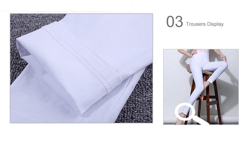 High Waist Women's Pants Woman Harajuku Leggings White Black Stretch Trousers for Women Spring Pencil Pants Female Plus Size