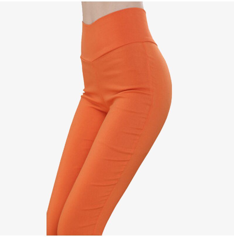 High Waist Women's Pants Woman Harajuku Leggings White Black Stretch Trousers for Women Spring Pencil Pants Female Plus Size