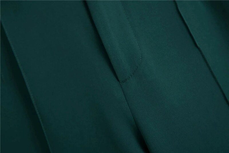 TRAF Women Fashion Office Wear Side Pockets Straight Pants Vintage High Waist Zipper Fly Female Trousers Mujer