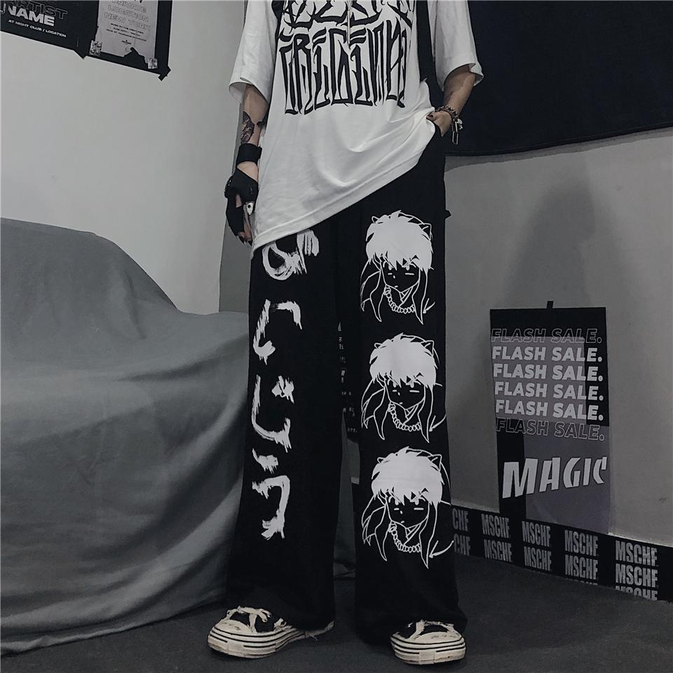 Harajuku woman pants Japanese pattern hip hop pants for women wide leg pant women men jogger women pants casual Oversize pants Harajuku woman pants Japanese pattern hip hop pants for women wide leg pant women men jogger women pants casual Oversize pants