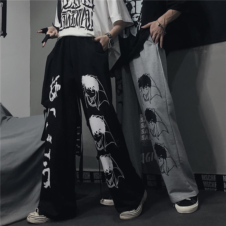 Harajuku woman pants Japanese pattern hip hop pants for women wide leg pant women men jogger women pants casual Oversize pants Harajuku woman pants Japanese pattern hip hop pants for women wide leg pant women men jogger women pants casual Oversize pants